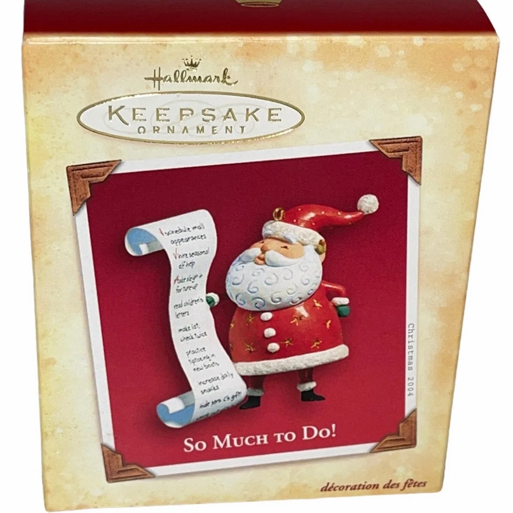 Hallmark Keepsake Ornament "SO MUCH TO DO! Santa 2004